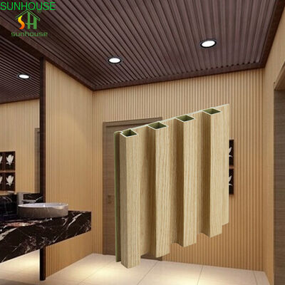 Wooden Grain Bamboo WPC Wall Cladding Panel for School & Hotel Use Fireproof & Waterproof Durable Indoor/Outdoor Wall Panels