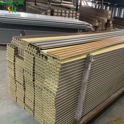 Wooden Grain Bamboo WPC Wall Cladding Panel for School & Hotel Use Fireproof & Waterproof Durable Indoor/Outdoor Wall Panels