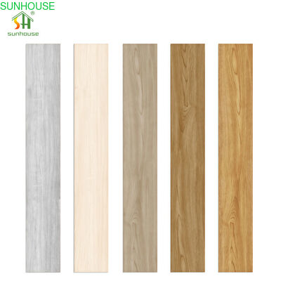 6mm SPC পাথর প্লাস্টিক কম্পোজিট মেঝে 7x48 ইঞ্চি জলরোধী অ্যান্টি স্লিপ R9 অগ্নি প্রতিরোধী ক্লাস বি আবাসিক এবং হালকা বাণিজ্যিক জন্য